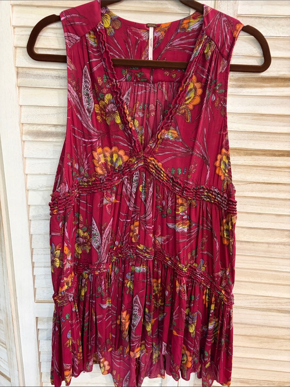 Free People Boho Flirty Tiered Mini Dress